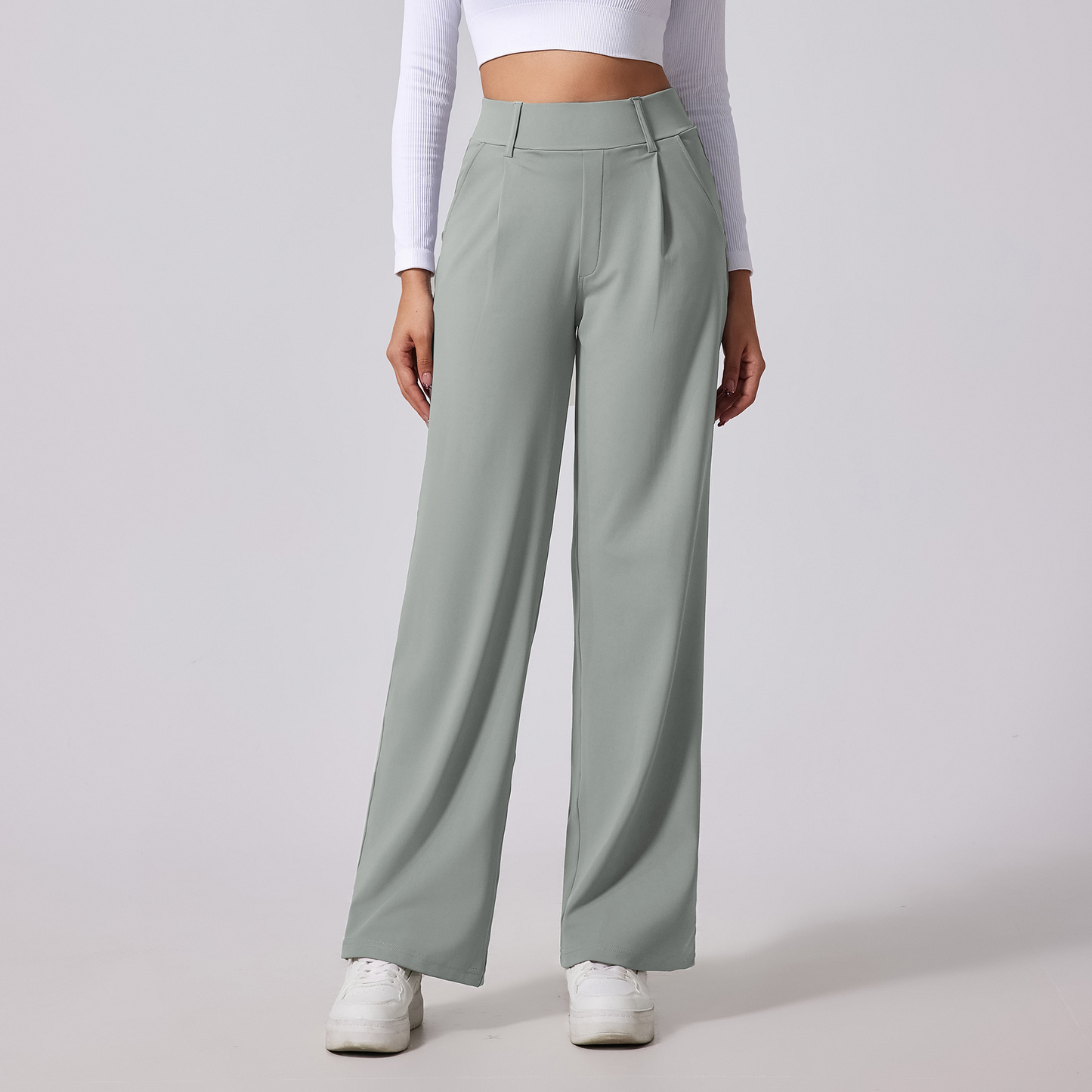 Damen bequeme Hose mit weitem Bein