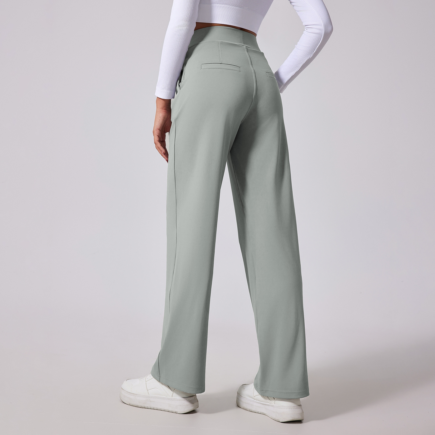 Damen bequeme Hose mit weitem Bein