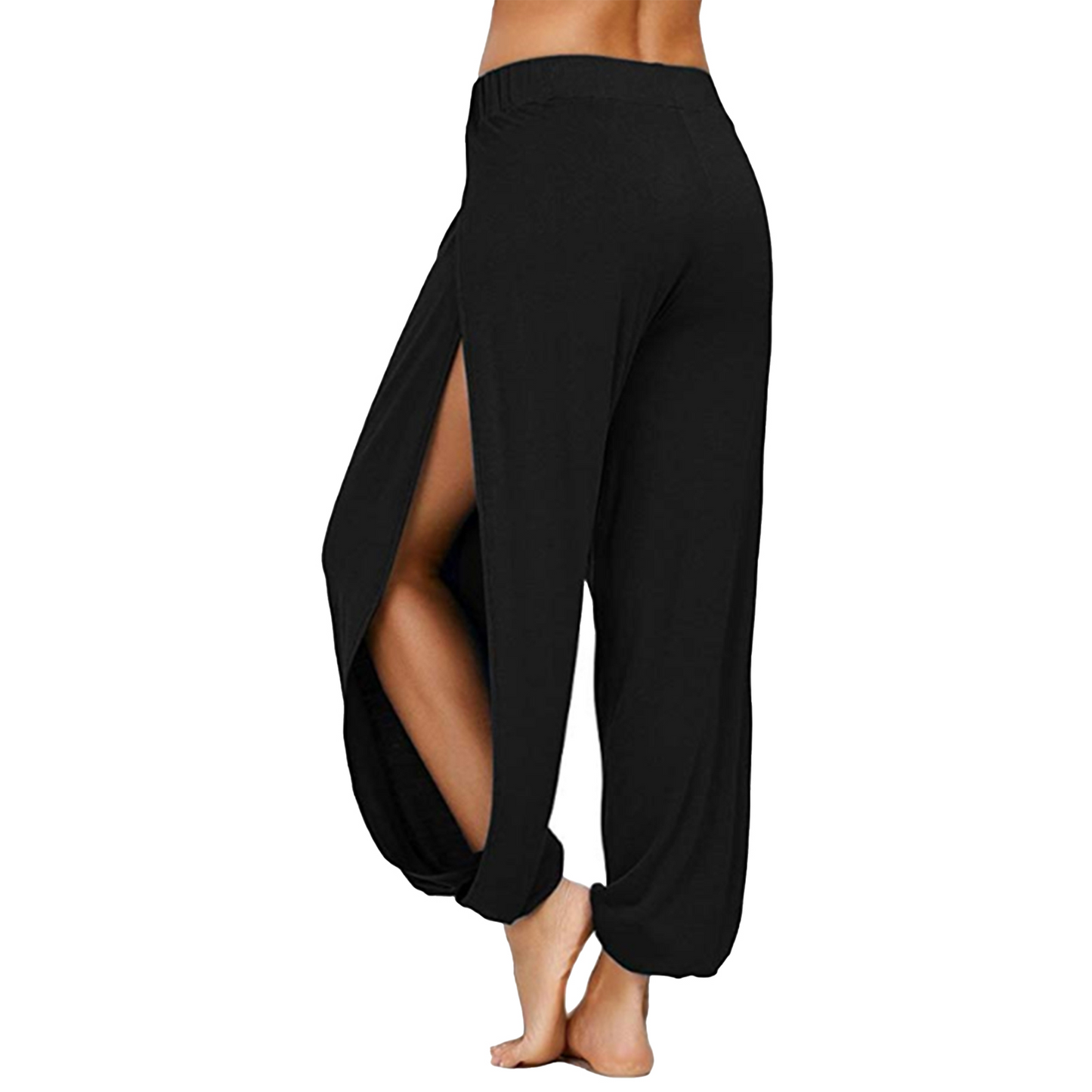 Damen luftige Yoga Hose mit Beinschlitz