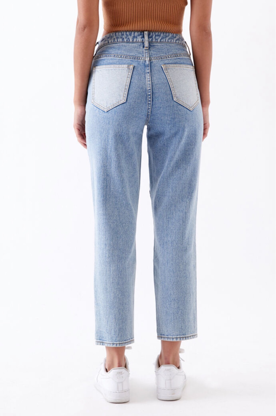 Damen stylische Patchwork Jeans
