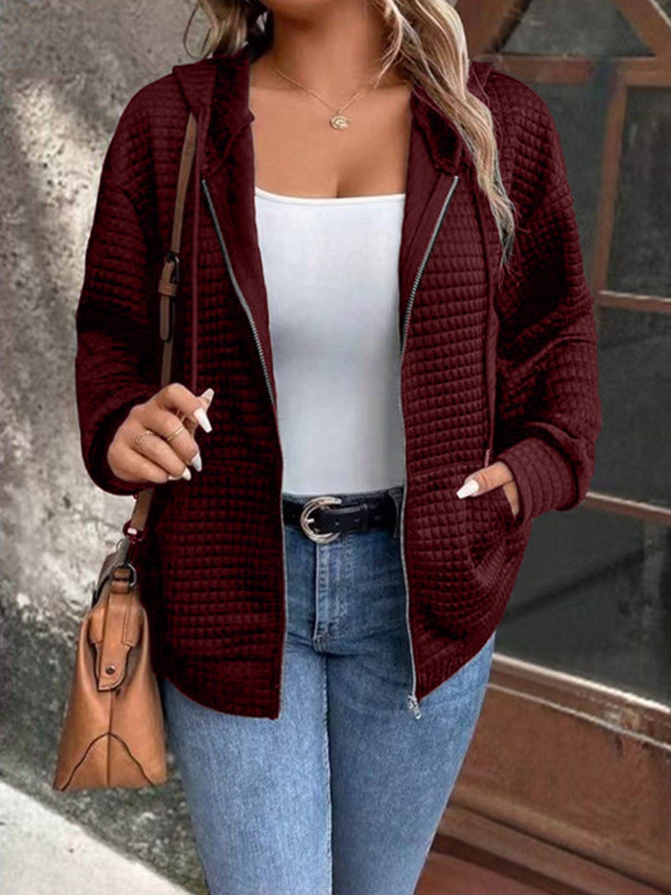 Damen Sweatjacke mit Kapuze für den Frühling