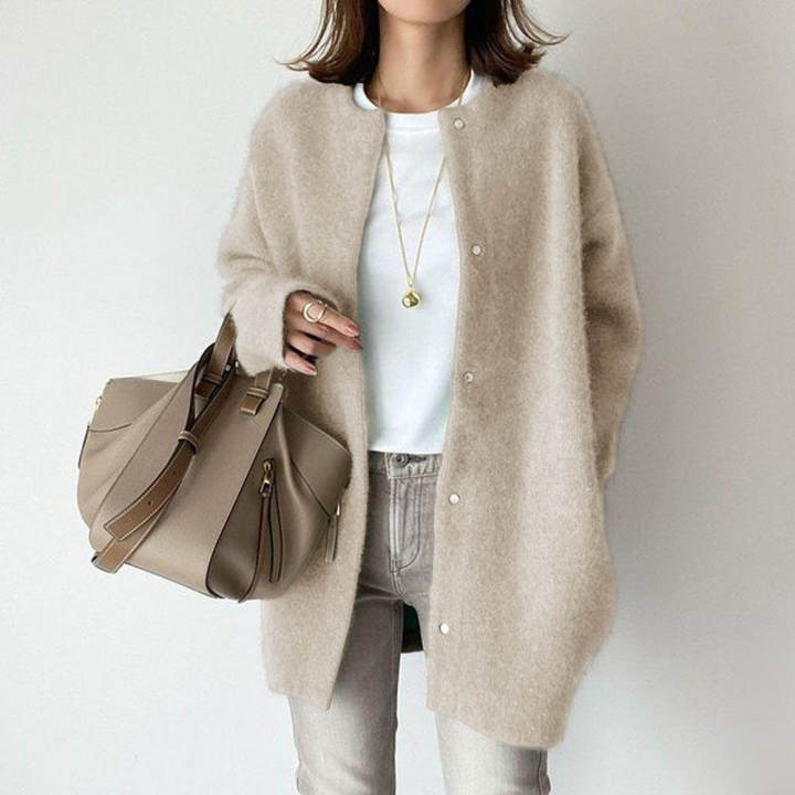 Damen weicher Cardigan aus Wollmischung
