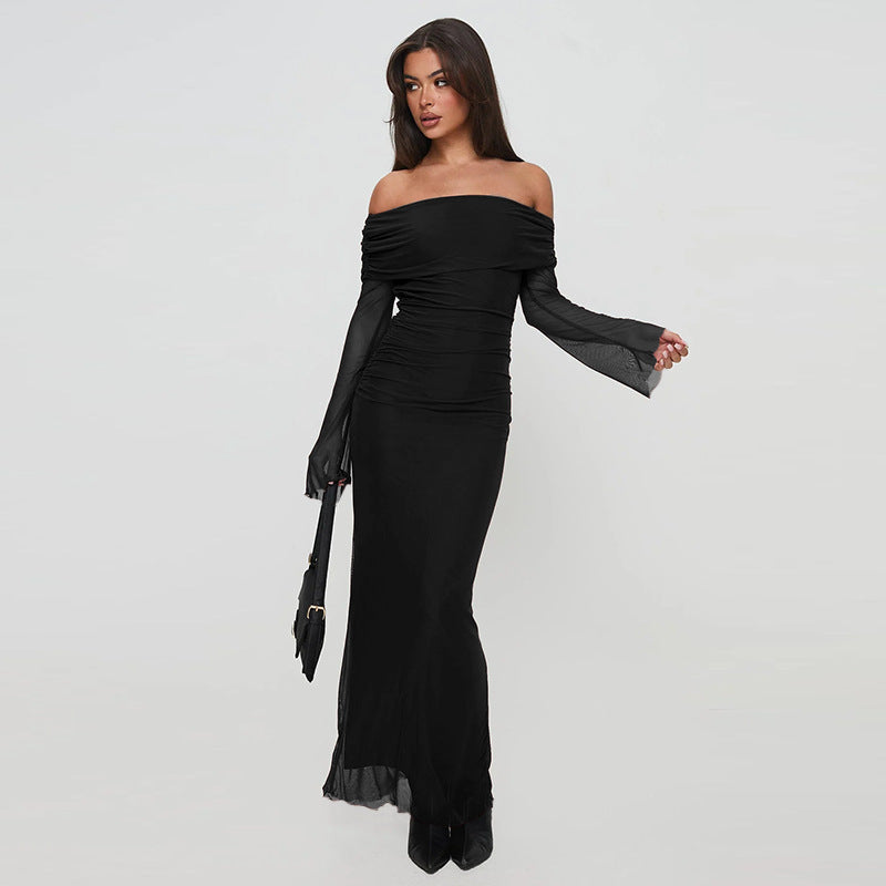 Damen Off-Shoulder Maxikleid mit elegantem Raffungseffekt WOLFF