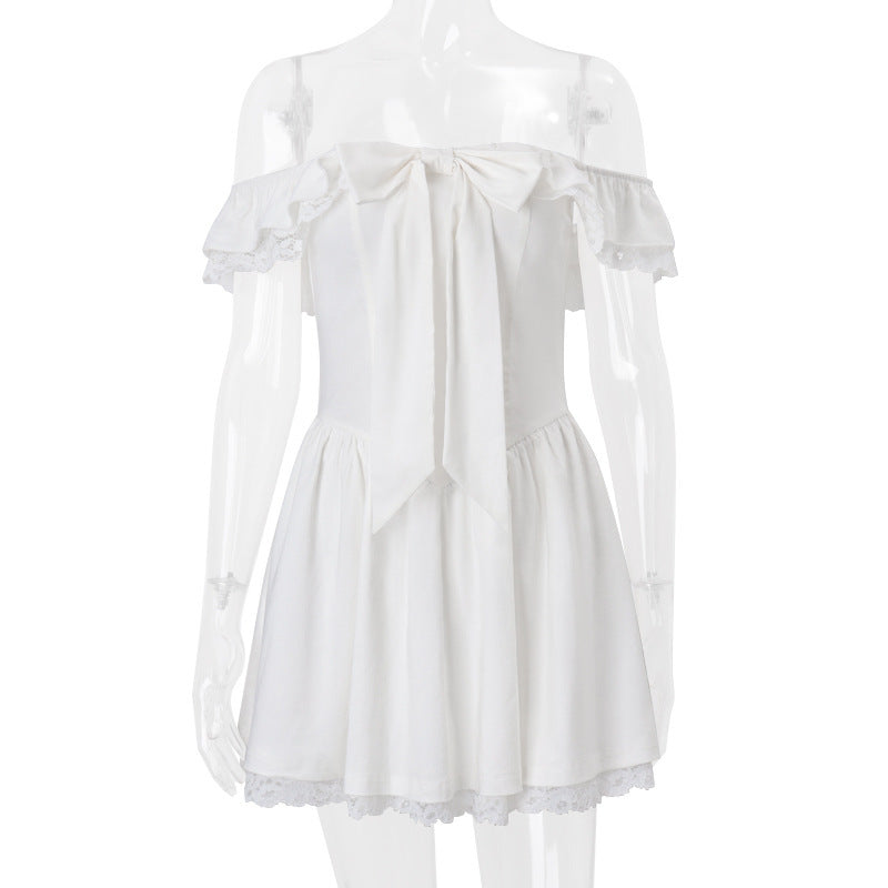 Damen Schulterfreies Sommerkleid mit eleganter Schleifenverzierung WOLFF