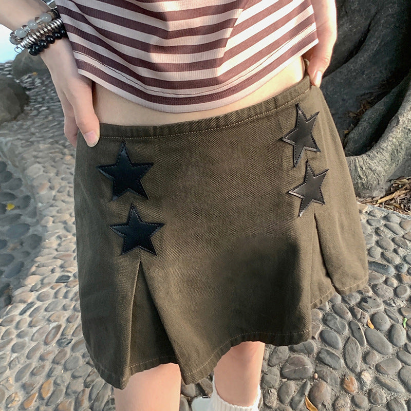 Damen Rock mit asymmetrischem Schnitt und dekorativen Sternapplikationen WOLFF