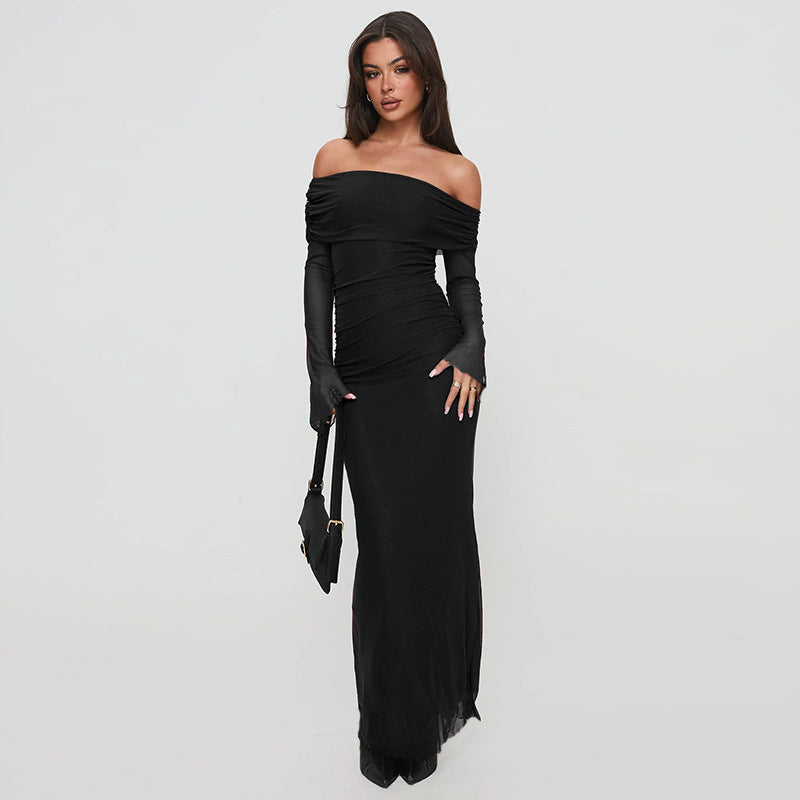 Damen Off-Shoulder Maxikleid mit elegantem Raffungseffekt WOLFF
