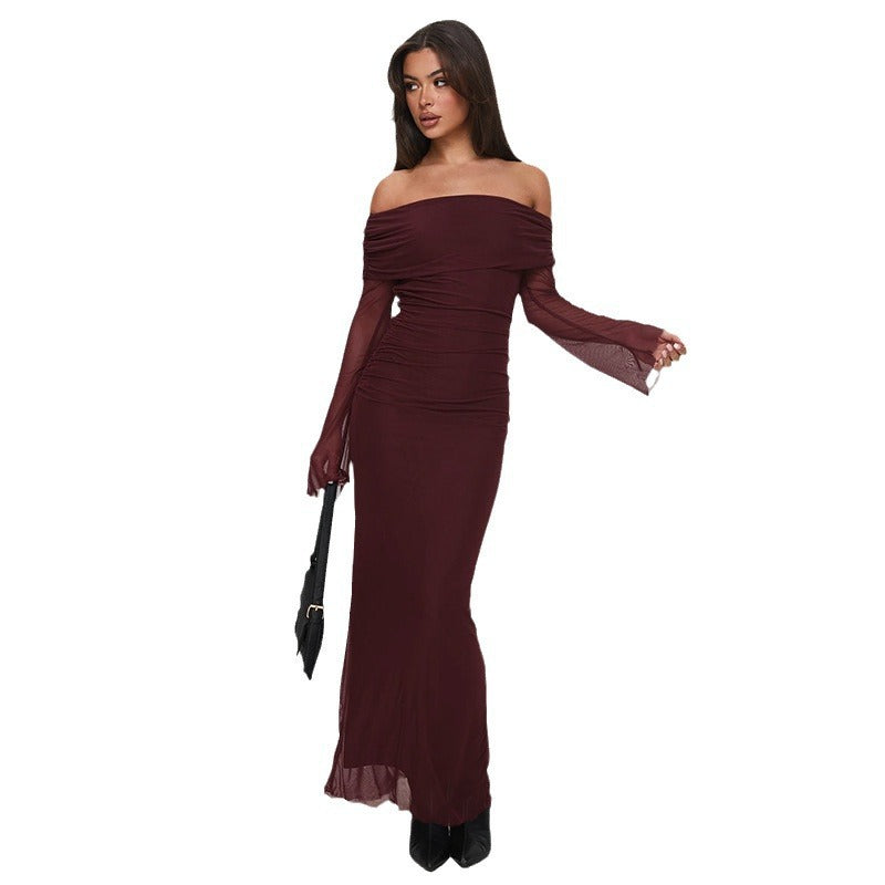 Damen Off-Shoulder Maxikleid mit elegantem Raffungseffekt WOLFF