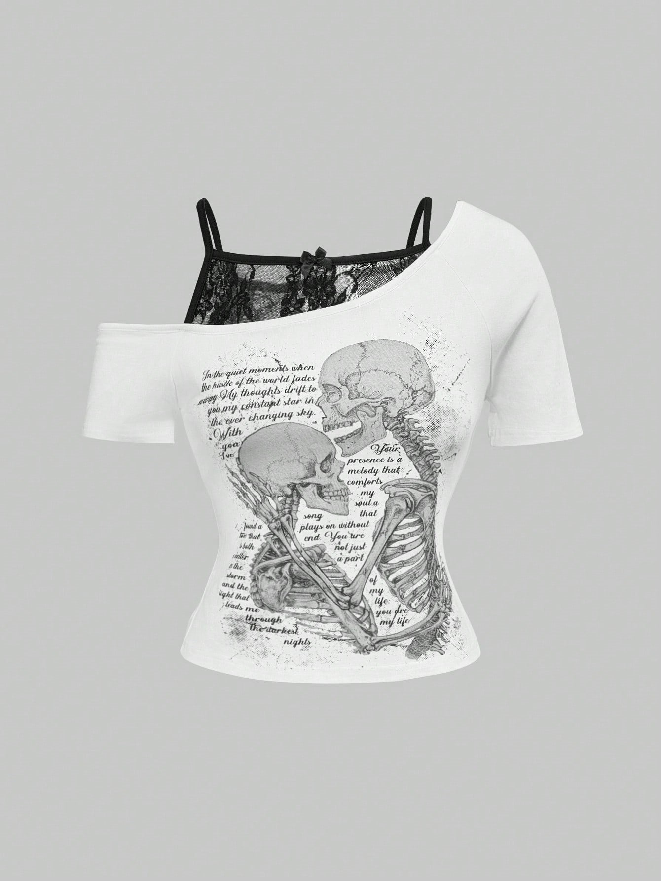 Damen Oberteil mit kreativem Skelett-Design und transparenten Spitzendetails WOLFF