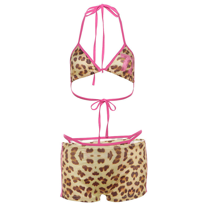 Damen Bikini-Set mit verspieltem Tiermuster und verstellbarem Neckholder WOLFF