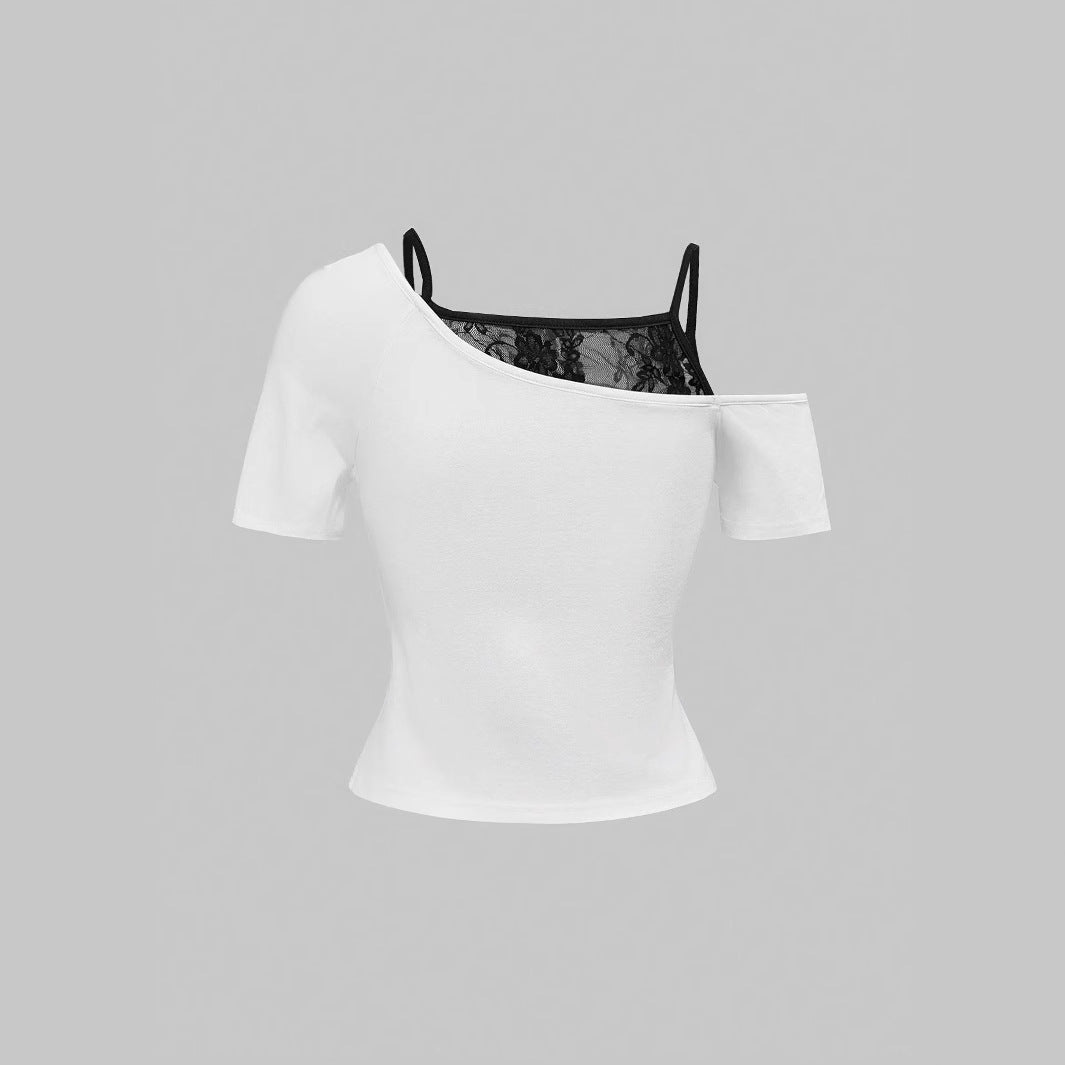 Damen Oberteil mit kreativem Skelett-Design und transparenten Spitzendetails WOLFF
