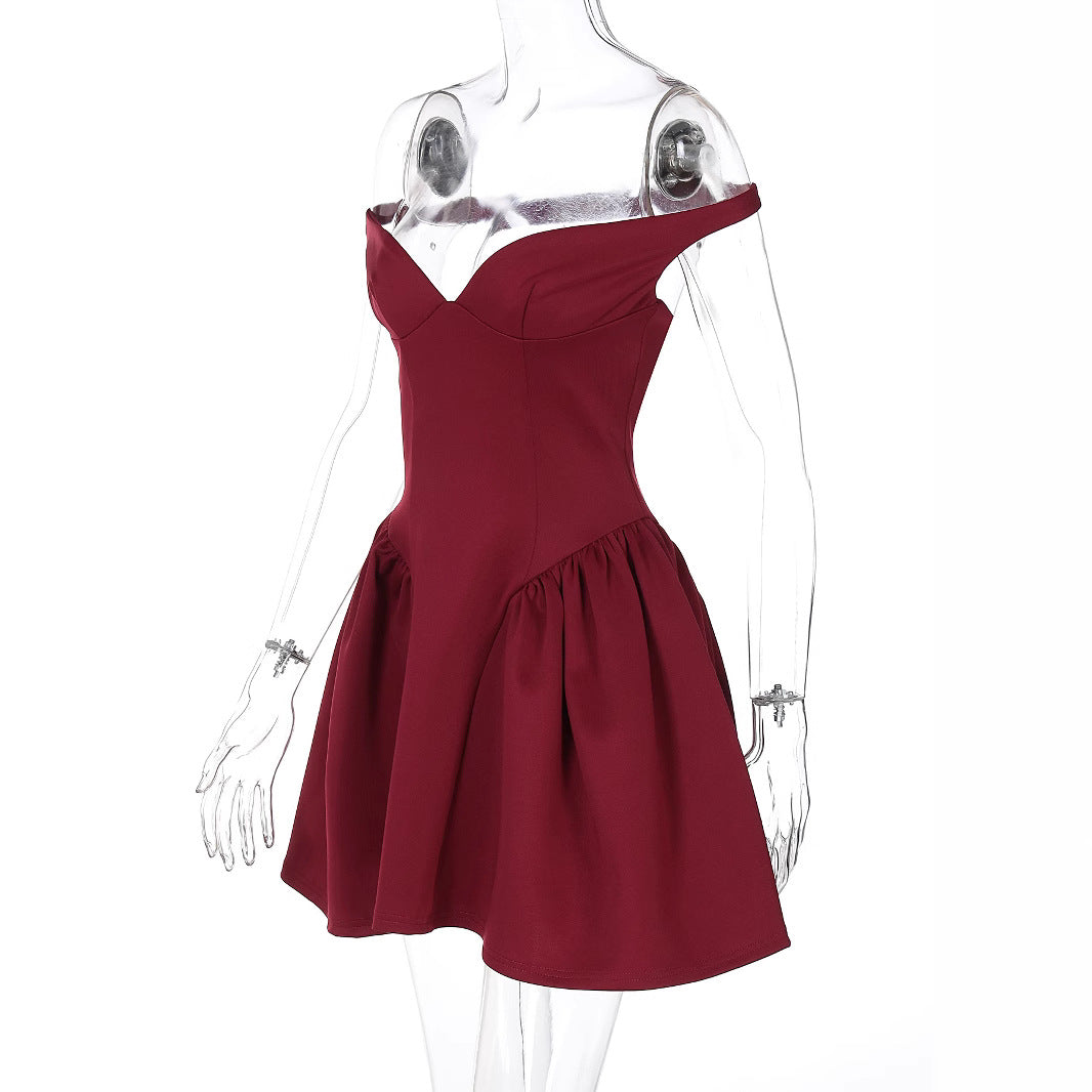Damen Minikleid mit schulterfreier Silhouette und elegantem Taillierungsdetail WOLFF
