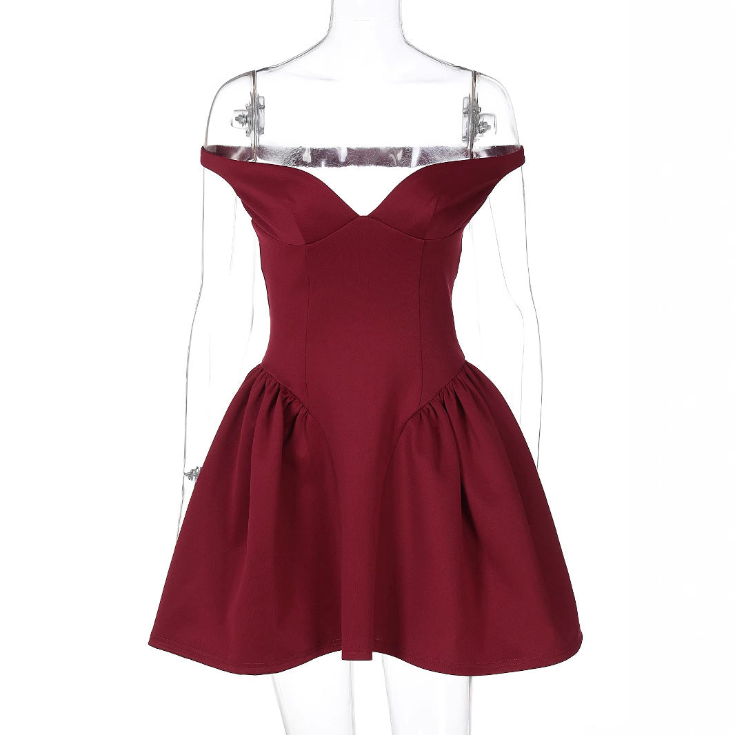 Damen Minikleid mit schulterfreier Silhouette und elegantem Taillierungsdetail WOLFF
