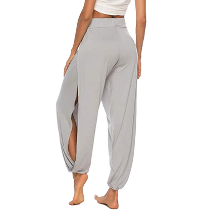 Damen luftige Yoga Hose mit Beinschlitz