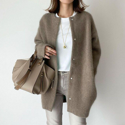 Damen weicher Cardigan aus Wollmischung