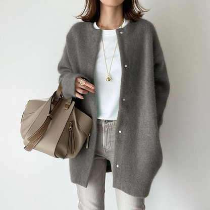 Damen weicher Cardigan aus Wollmischung
