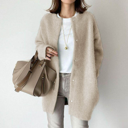 Damen weicher Cardigan aus Wollmischung