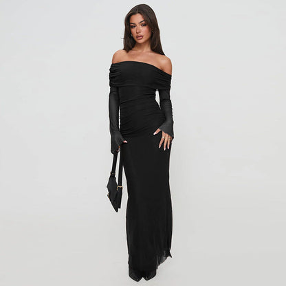 Damen Off-Shoulder Maxikleid mit elegantem Raffungseffekt WOLFF