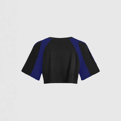 Damen verspieltes Crop-Top mit sportlichem Grafikdruck und kurzen Ärmeln WOLFF