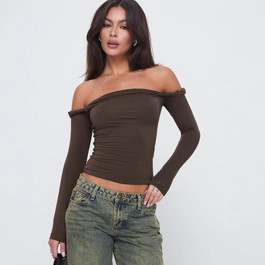 Damen Off-Shoulder Langarmtop WOLFF