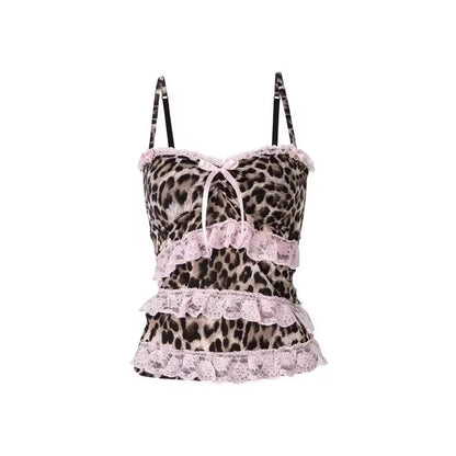 Damen Top mit Leopardenmuster und zarten Rüschendetails WOLFF