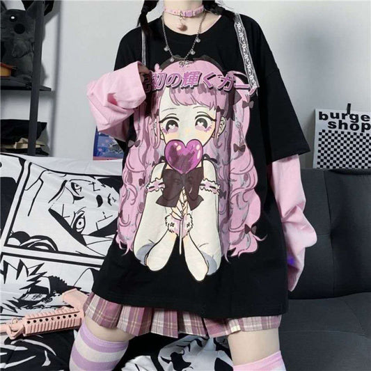 Damen Oversized T-Shirt mit kreativem Print und modernen Akzenten WOLFF